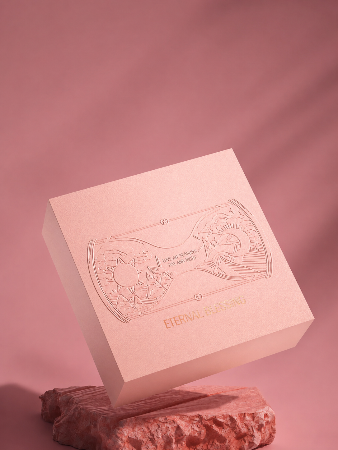 Top & Bottom Box Gift Box with Gold Foil & Embossing