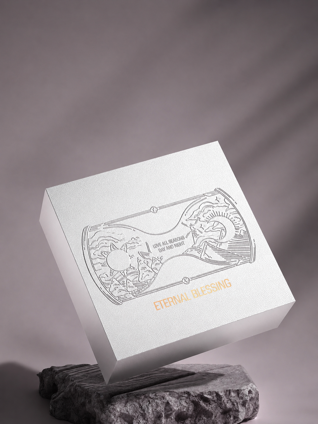 Top & Bottom Box Gift Box with Gold Foil & Embossing