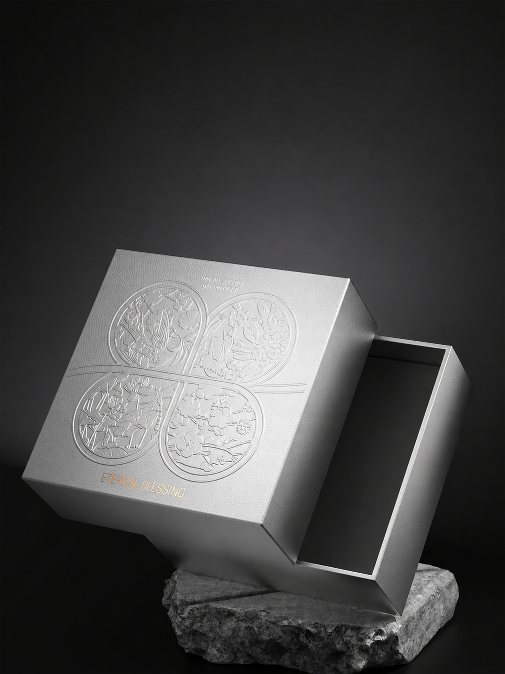 Top & Bottom Box Gift Box with Gold Foil & Embossing