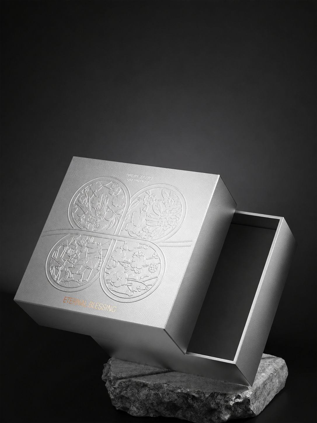 Top & Bottom Box Gift Box with Gold Foil & Embossing