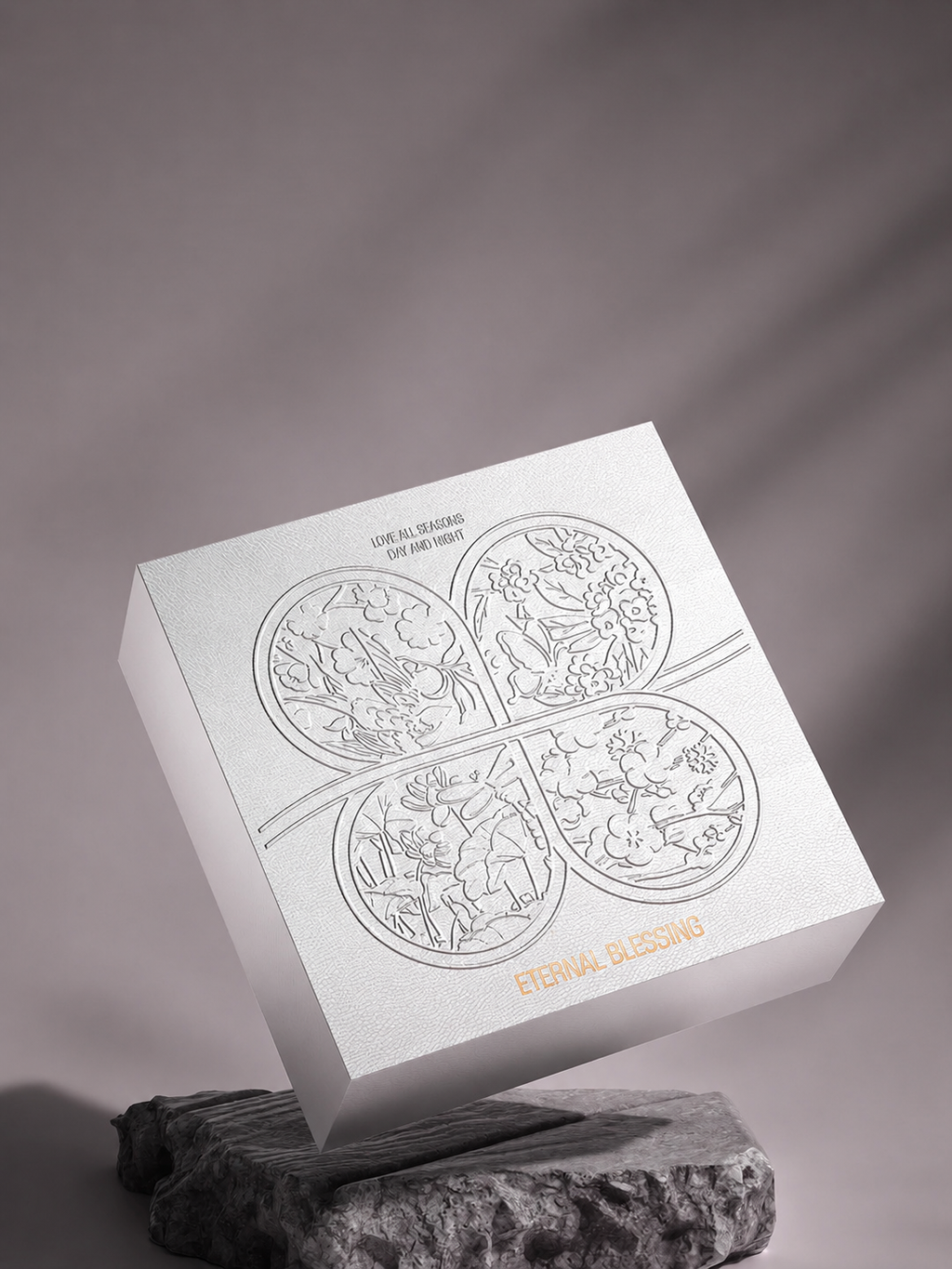 Top & Bottom Box Gift Box with Gold Foil & Embossing